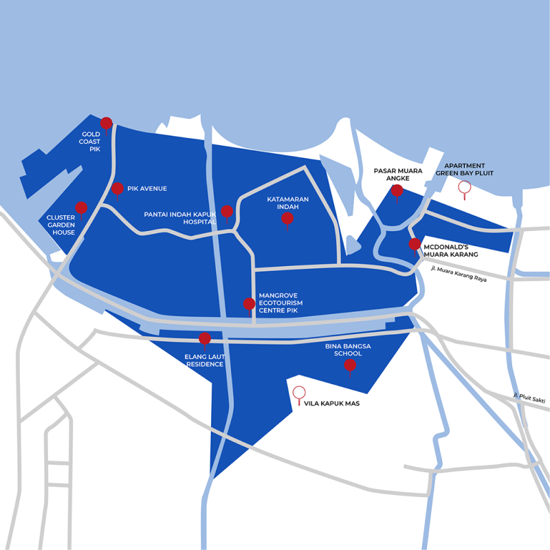 Pantai Indah Kapuk map